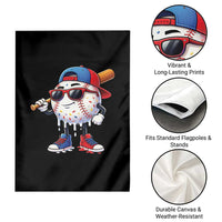 Baseball Drip Ice Cream Garden Flag Youth Drip Baseball Boys Kid Red White And Blue