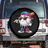 Baseball Drip Ice Cream Spare Tire Cover Youth Drip Baseball Boys Kid Red White And Blue