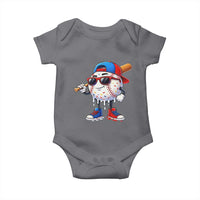 Baseball Drip Ice Cream Baby Onesie Youth Drip Baseball Boys Kid Red White And Blue