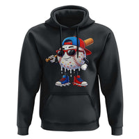 Baseball Drip Ice Cream Hoodie Youth Drip Baseball Boys Kid Red White And Blue