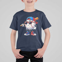 Baseball Drip Ice Cream T Shirt For Kid Youth Drip Baseball Boys Kid Red White And Blue