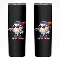 Baseball Drip Ice Cream Skinny Tumbler Youth Drip Baseball Boys Kid Red White And Blue