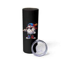 Baseball Drip Ice Cream Skinny Tumbler Youth Drip Baseball Boys Kid Red White And Blue
