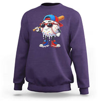 Baseball Drip Ice Cream Sweatshirt Youth Drip Baseball Boys Kid Red White And Blue