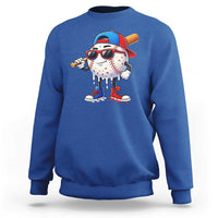 Baseball Drip Ice Cream Sweatshirt Youth Drip Baseball Boys Kid Red White And Blue