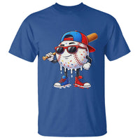 Baseball Drip Ice Cream T Shirt Youth Drip Baseball Boys Kid Red White And Blue