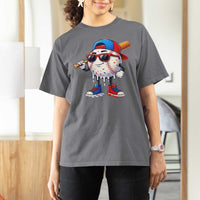 Baseball Drip Ice Cream T Shirt For Women Youth Drip Baseball Boys Kid Red White And Blue