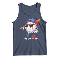 Baseball Drip Ice Cream Tank Top Youth Drip Baseball Boys Kid Red White And Blue