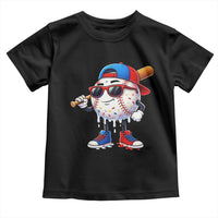Baseball Drip Ice Cream Toddler T Shirt Youth Drip Baseball Boys Kid Red White And Blue