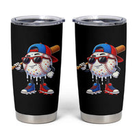 Baseball Drip Ice Cream Tumbler Cup Youth Drip Baseball Boys Kid Red White And Blue