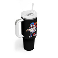 Baseball Drip Ice Cream Tumbler With Handle Youth Drip Baseball Boys Kid Red White And Blue