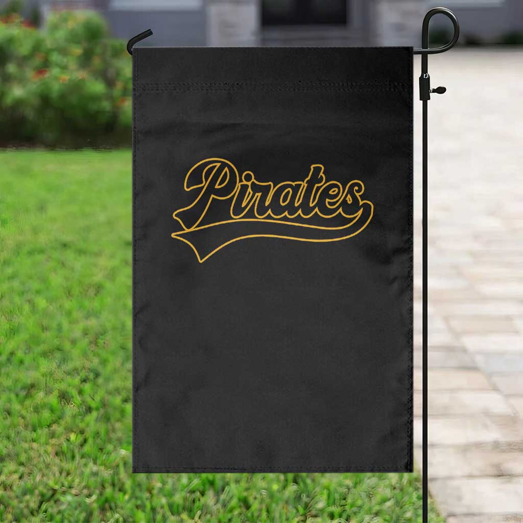 Vintage Pirates Garden Flag Varsity Script Retro Sports Jersey Style Baseball Fans