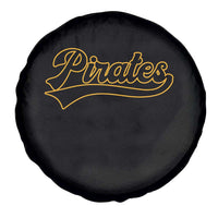 Vintage Pirates Spare Tire Cover Varsity Script Retro Sports Jersey Style Baseball Fans