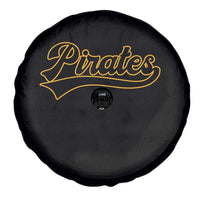 Vintage Pirates Spare Tire Cover Varsity Script Retro Sports Jersey Style Baseball Fans