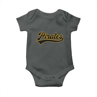 Vintage Pirates Baby Onesie Varsity Script Retro Sports Jersey Style Baseball Fans