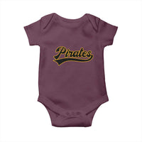 Vintage Pirates Baby Onesie Varsity Script Retro Sports Jersey Style Baseball Fans