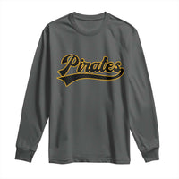 Vintage Pirates Long Sleeve Shirt Varsity Script Retro Sports Jersey Style Baseball Fans