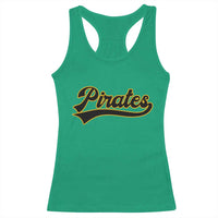 Vintage Pirates Racerback Tank Top Varsity Script Retro Sports Jersey Style Baseball Fans