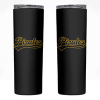 Vintage Pirates Skinny Tumbler Varsity Script Retro Sports Jersey Style Baseball Fans