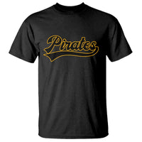 Vintage Pirates T Shirt Varsity Script Retro Sports Jersey Style Baseball Fans