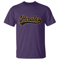 Vintage Pirates T Shirt Varsity Script Retro Sports Jersey Style Baseball Fans