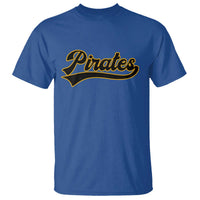 Vintage Pirates T Shirt Varsity Script Retro Sports Jersey Style Baseball Fans
