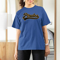 Vintage Pirates T Shirt For Women Varsity Script Retro Sports Jersey Style Baseball Fans
