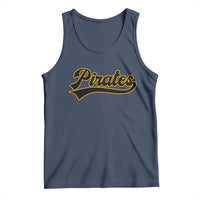 Vintage Pirates Tank Top Varsity Script Retro Sports Jersey Style Baseball Fans