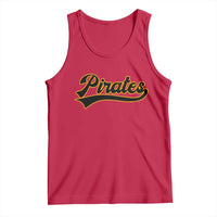 Vintage Pirates Tank Top Varsity Script Retro Sports Jersey Style Baseball Fans