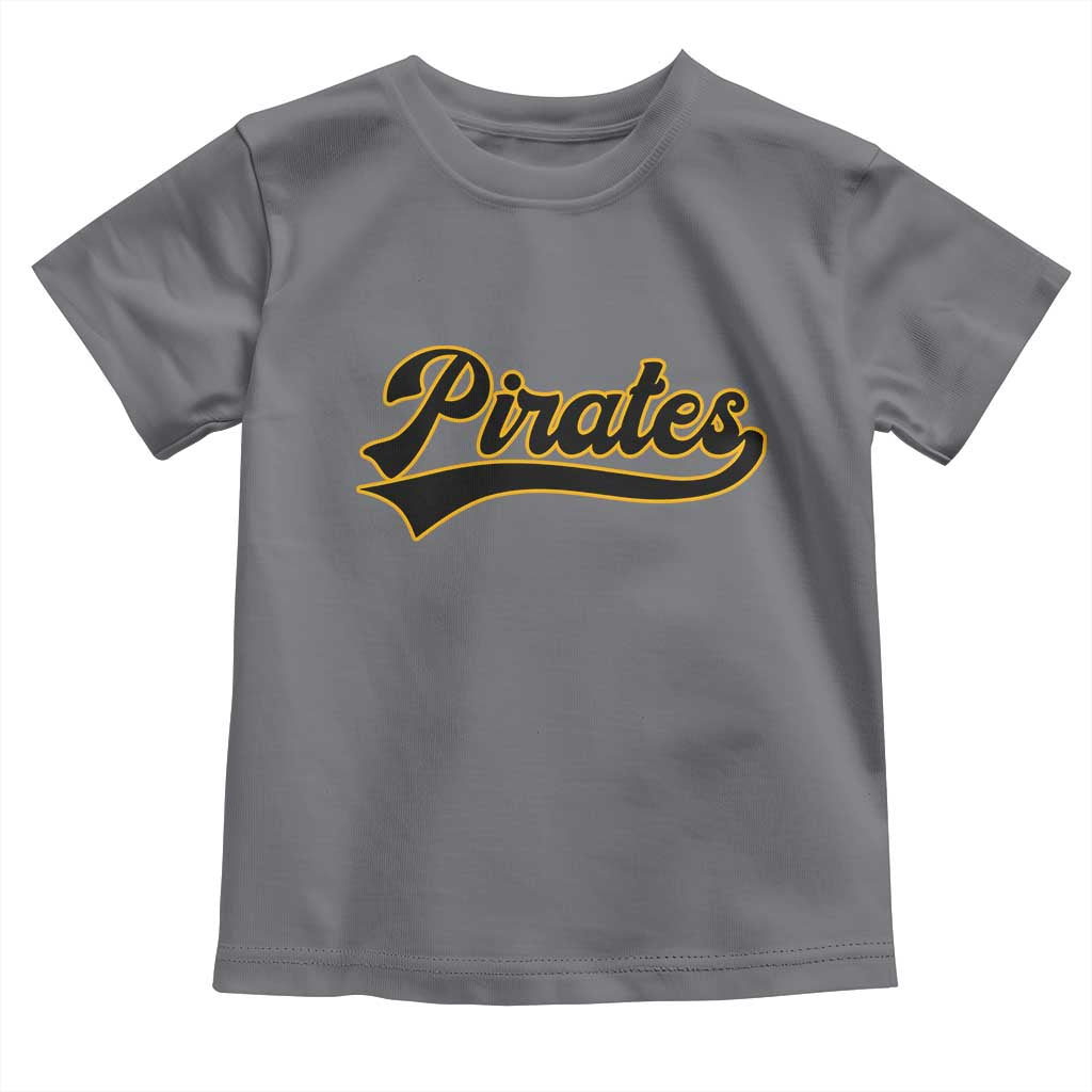 Vintage Pirates Toddler T Shirt Varsity Script Retro Sports Jersey Style Baseball Fans