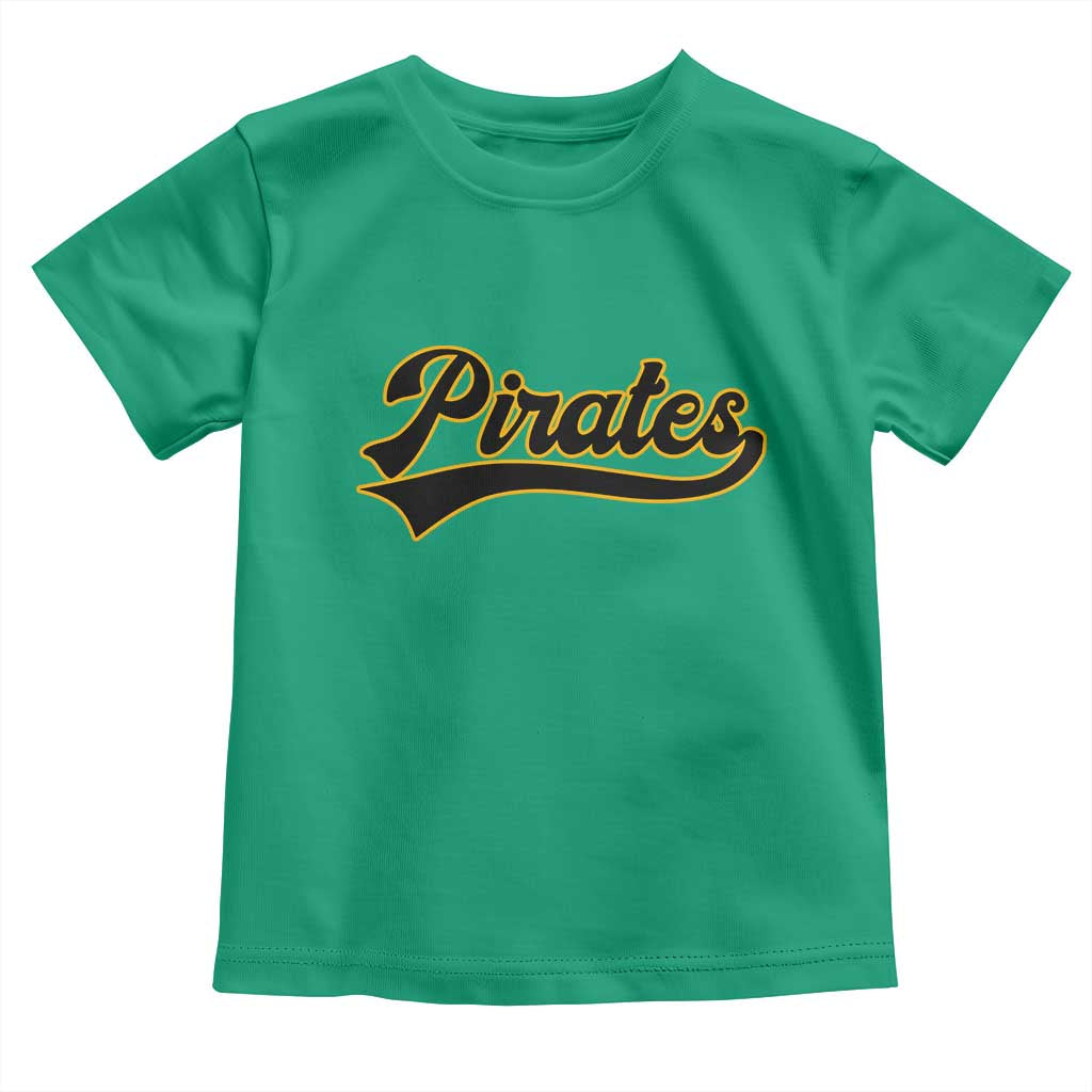 Vintage Pirates Toddler T Shirt Varsity Script Retro Sports Jersey Style Baseball Fans