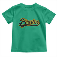 Vintage Pirates Toddler T Shirt Varsity Script Retro Sports Jersey Style Baseball Fans
