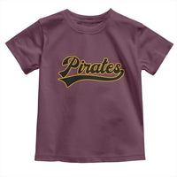 Vintage Pirates Toddler T Shirt Varsity Script Retro Sports Jersey Style Baseball Fans