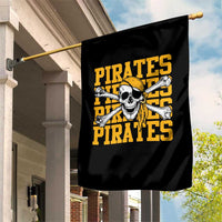 Retro Pirates Garden Flag Vintage Retro Skull Crossbones Baseball Fans
