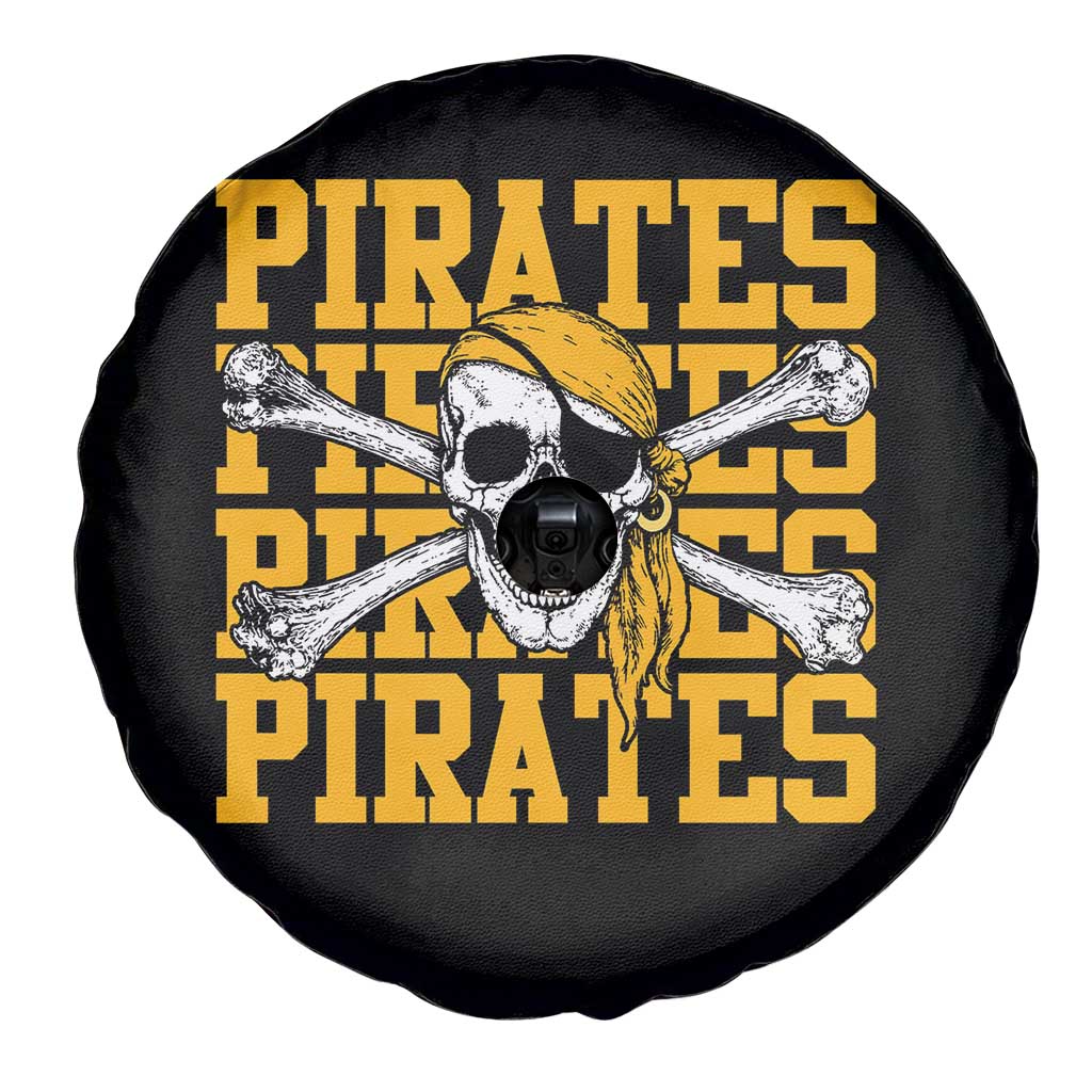 Retro Pirates Spare Tire Cover Vintage Retro Skull Crossbones Baseball Fans