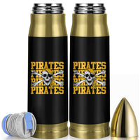 Retro Pirates Bullet Tumbler Vintage Retro Skull Crossbones Baseball Fans