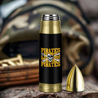 Retro Pirates Bullet Tumbler Vintage Retro Skull Crossbones Baseball Fans