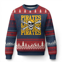 Retro Pirates Ugly Christmas Sweater Vintage Retro Skull Crossbones Baseball Fans