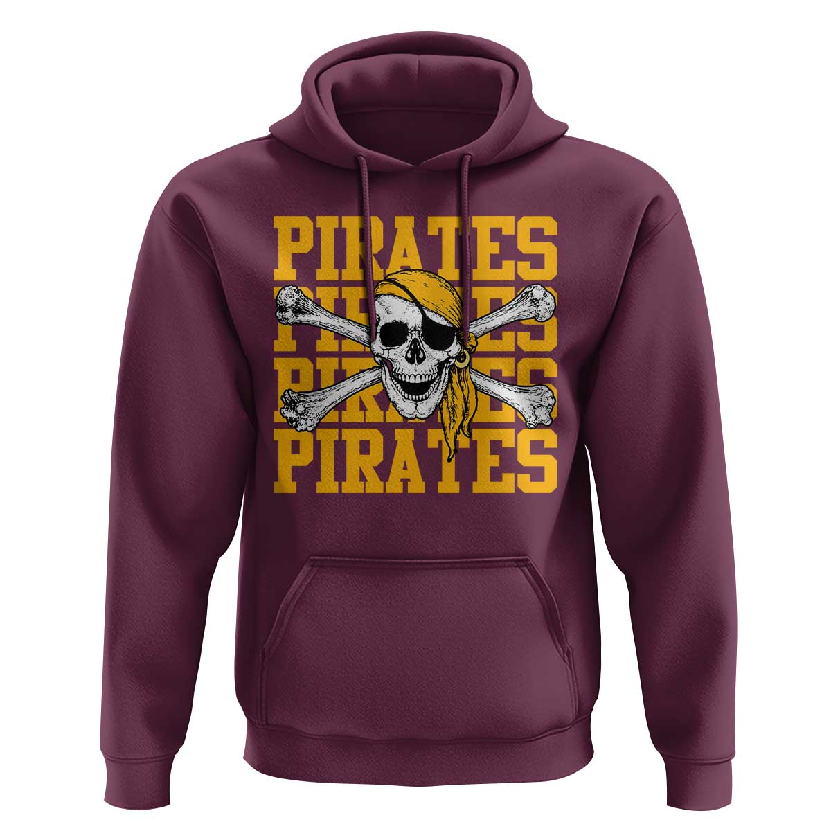 Retro Pirates Hoodie Vintage Retro Skull Crossbones Baseball Fans