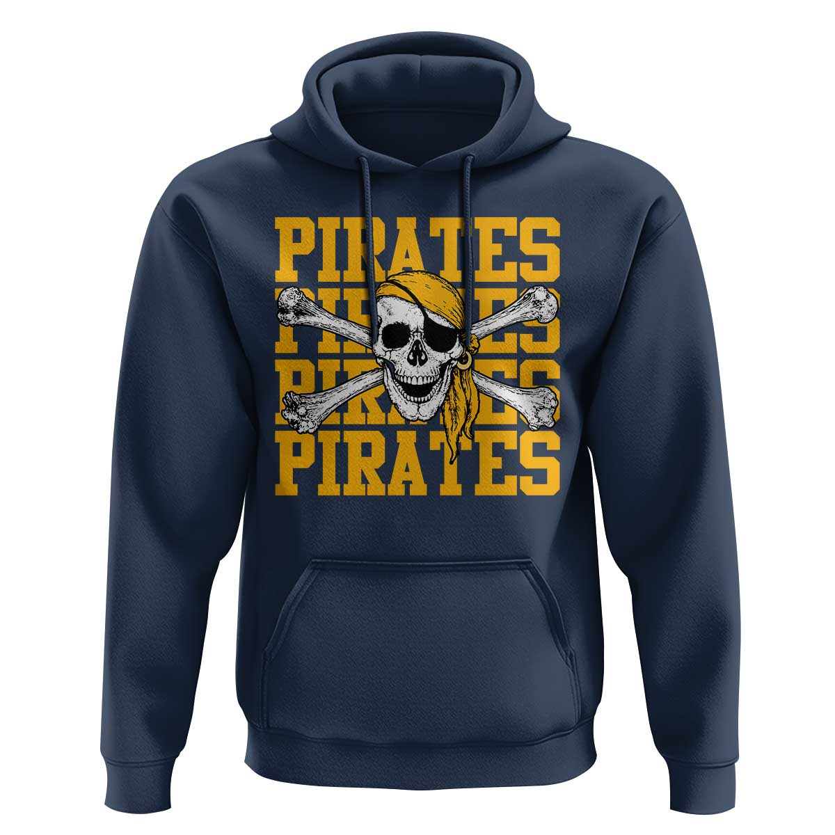 Retro Pirates Hoodie Vintage Retro Skull Crossbones Baseball Fans
