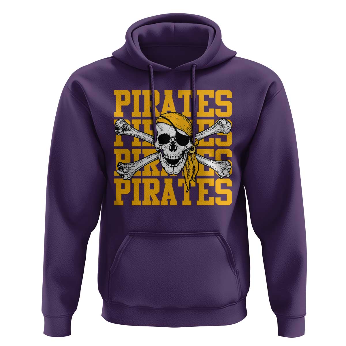 Retro Pirates Hoodie Vintage Retro Skull Crossbones Baseball Fans