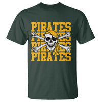 Retro Pirates T Shirt Vintage Retro Skull Crossbones Baseball Fans