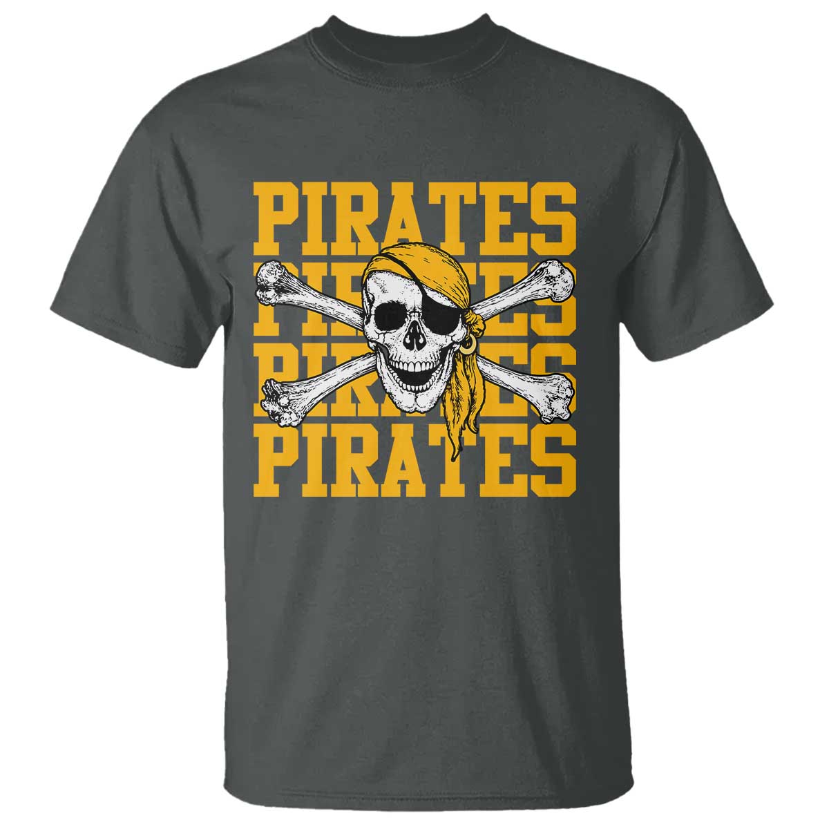 Retro Pirates T Shirt Vintage Retro Skull Crossbones Baseball Fans