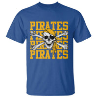 Retro Pirates T Shirt Vintage Retro Skull Crossbones Baseball Fans