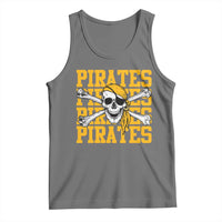 Retro Pirates Tank Top Vintage Retro Skull Crossbones Baseball Fans