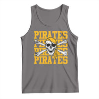 Retro Pirates Tank Top Vintage Retro Skull Crossbones Baseball Fans