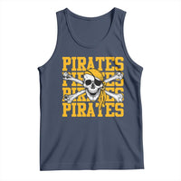 Retro Pirates Tank Top Vintage Retro Skull Crossbones Baseball Fans
