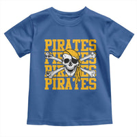Retro Pirates Toddler T Shirt Vintage Retro Skull Crossbones Baseball Fans