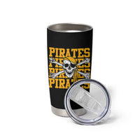 Retro Pirates Tumbler Cup Vintage Retro Skull Crossbones Baseball Fans