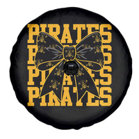 Pirates Coquette Bow Spare Tire Cover Retro Sports Style Pirate Skull